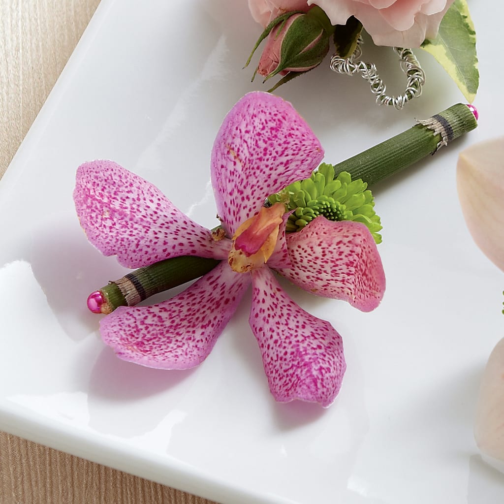 Pink Mokara Boutonniere – BRICK HOUSE FLORIST & GIFTS, Staunton IL