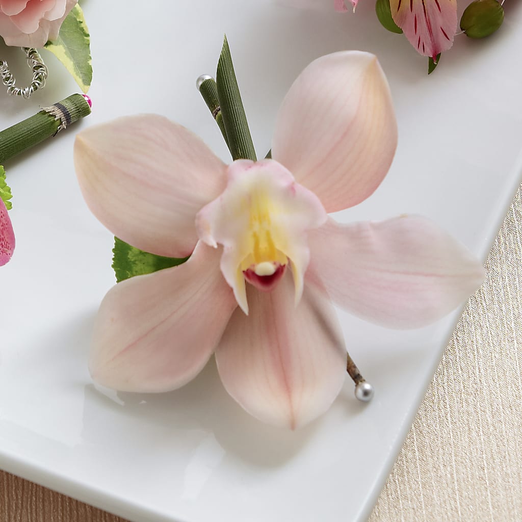 Pink Cymbidium Boutonniere – BRICK HOUSE FLORIST & GIFTS, Staunton IL