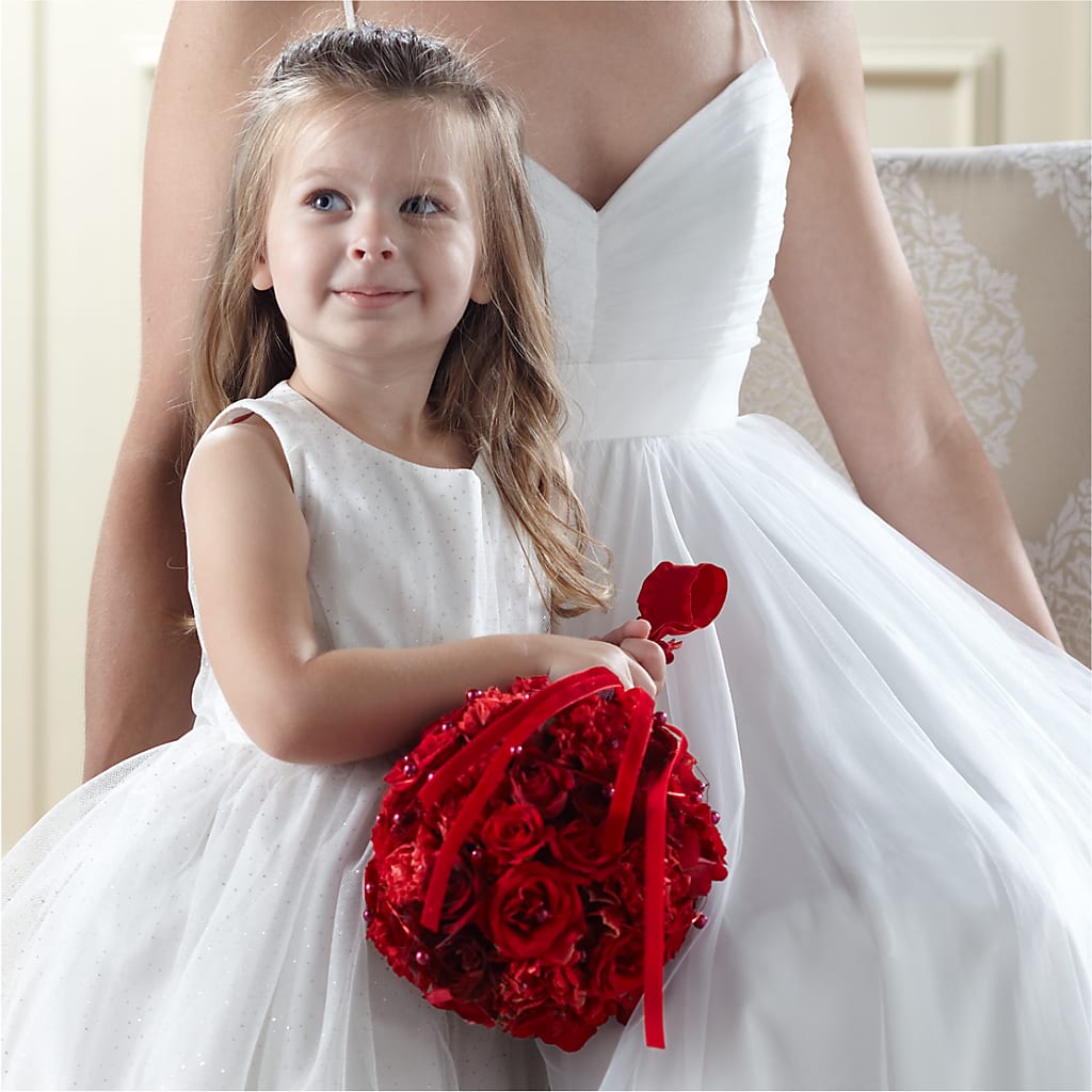 Pure at Heart Flower Girl Arrangement – BRICK HOUSE FLORIST & GIFTS, Staunton IL
