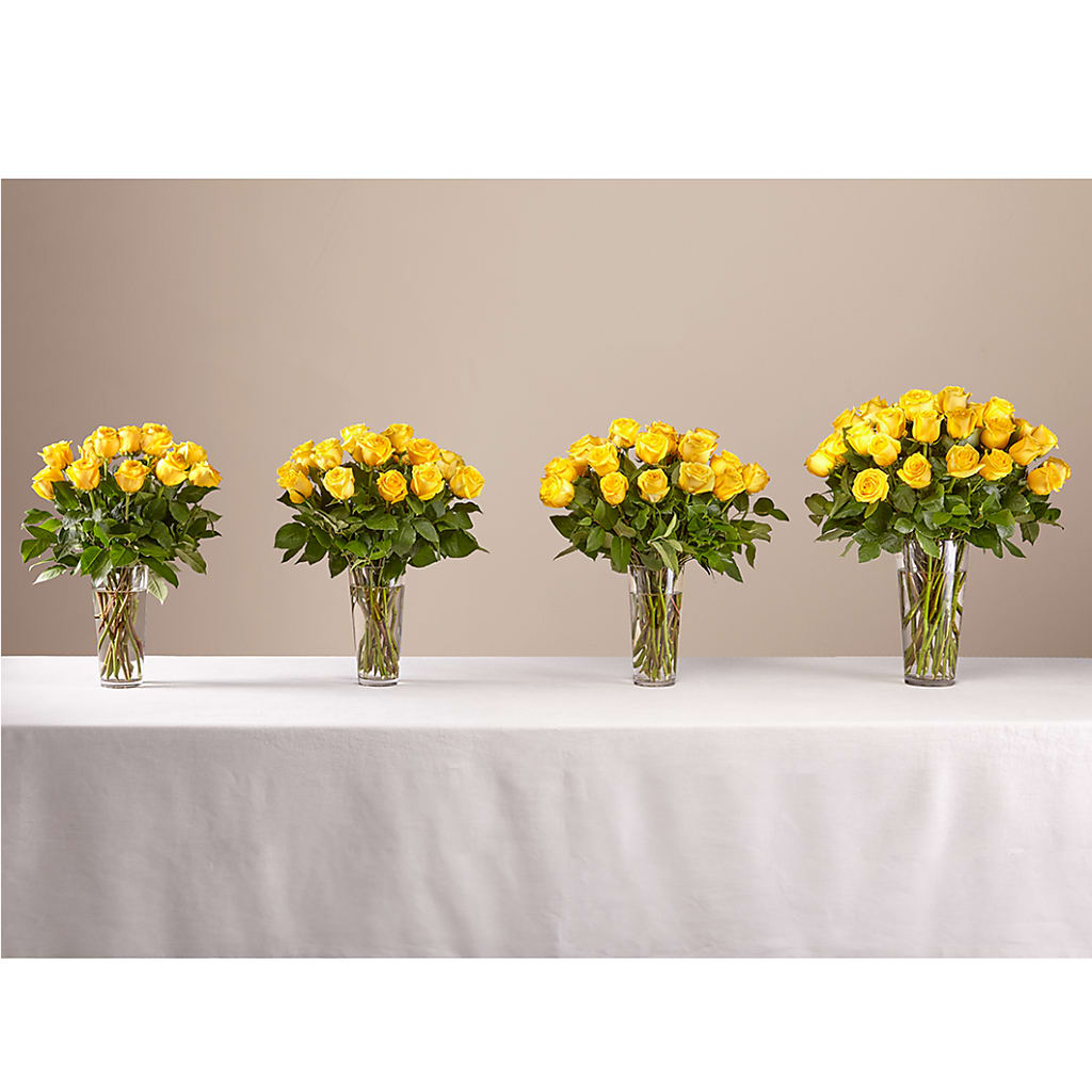 Long Stem Yellow Rose Bouquet – BRICK HOUSE FLORIST & GIFTS, Staunton IL