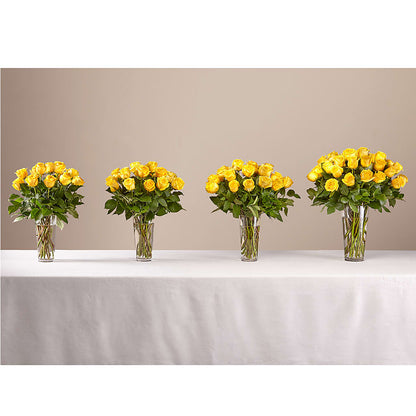 Long Stem Yellow Rose Bouquet – BRICK HOUSE FLORIST & GIFTS, Staunton IL