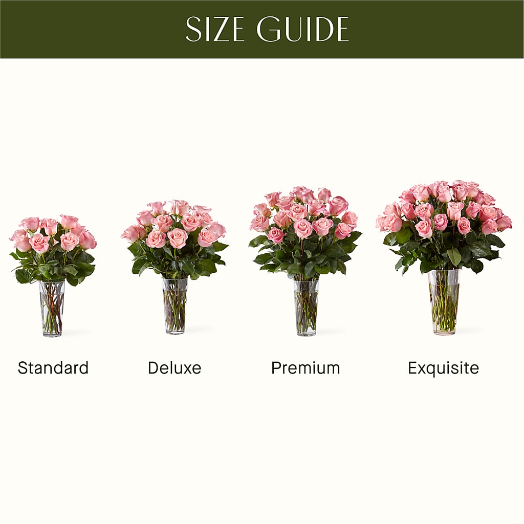 Long Stem Pink Rose Bouquet – BRICK HOUSE FLORIST & GIFTS, Staunton IL