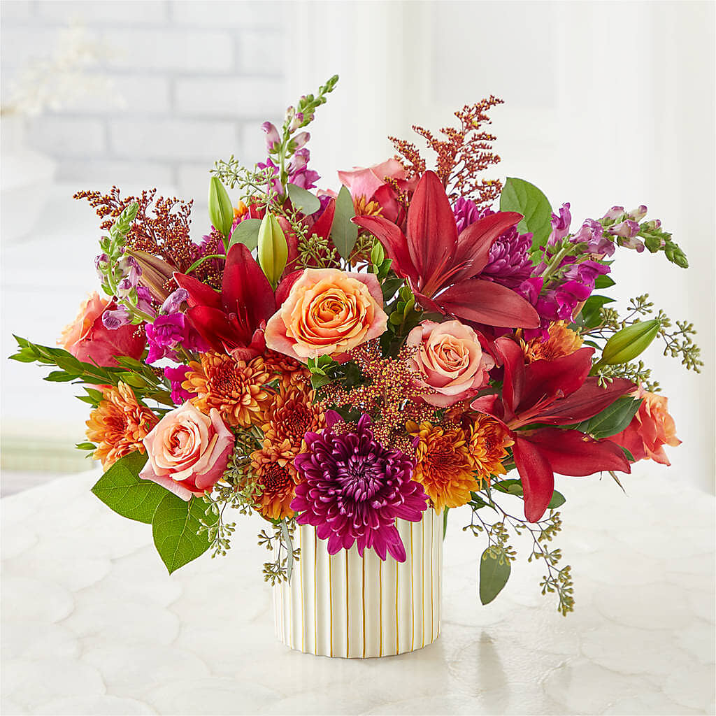 Burgundy Landscape Bouquet – BRICK HOUSE FLORIST & GIFTS, Staunton IL