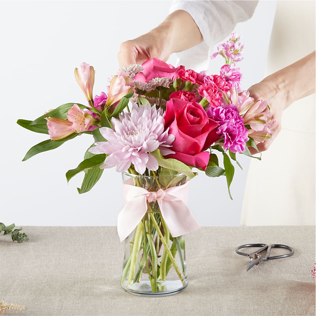 Pink Ribbon - A Florist Original – BRICK HOUSE FLORIST & GIFTS, Staunton IL