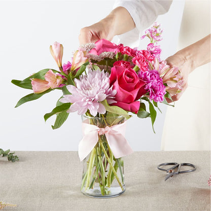 Pink Ribbon - A Florist Original – BRICK HOUSE FLORIST & GIFTS, Staunton IL
