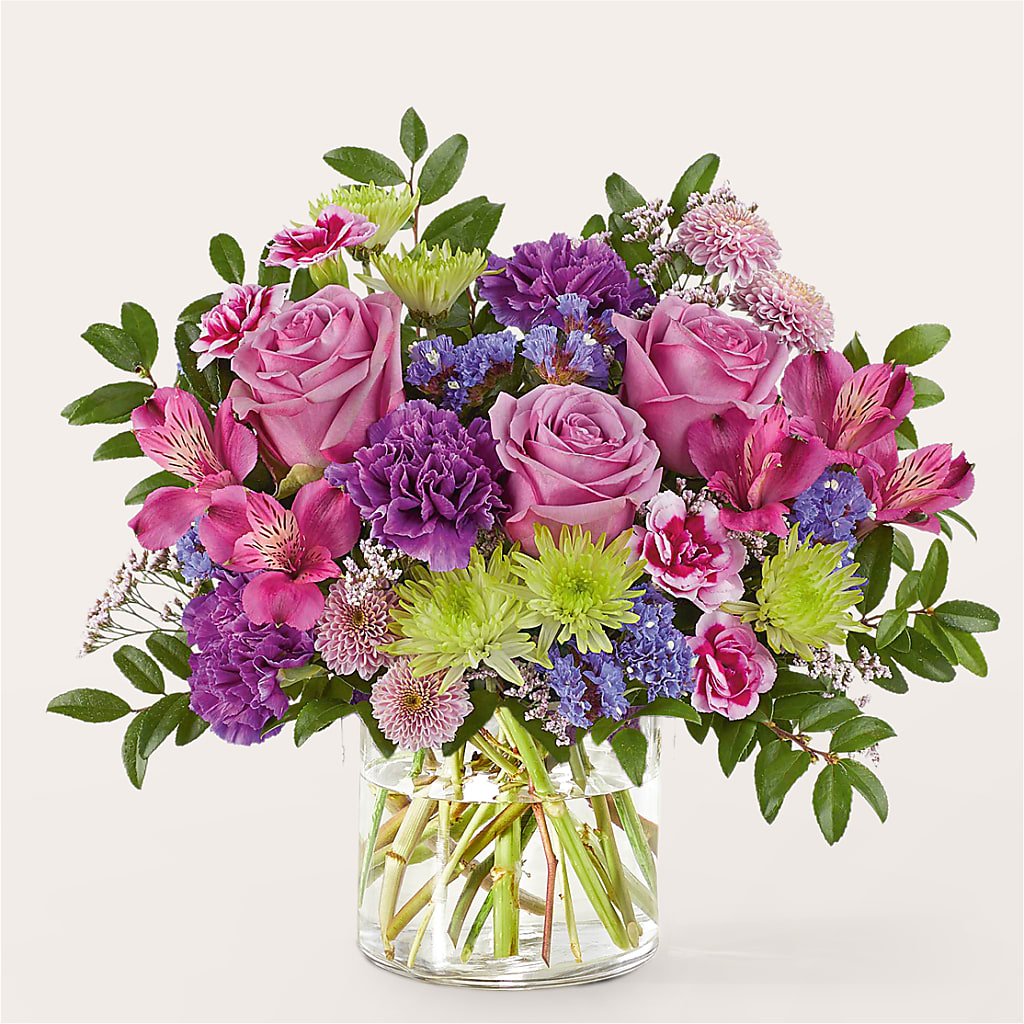 Glass Half Full Bouquet – BRICK HOUSE FLORIST & GIFTS, Staunton IL
