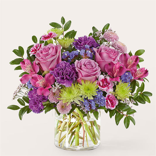 Glass Half Full Bouquet – BRICK HOUSE FLORIST & GIFTS, Staunton IL
