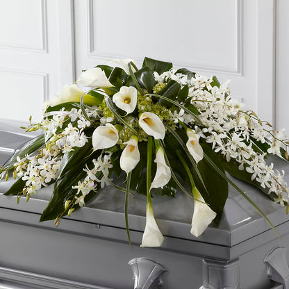 Angel Wings Casket Spray – BRICK HOUSE FLORIST & GIFTS, Staunton IL