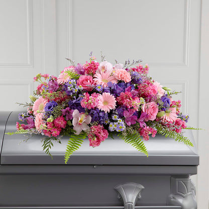 Glorious Garden Casket Spray – BRICK HOUSE FLORIST & GIFTS, Staunton IL