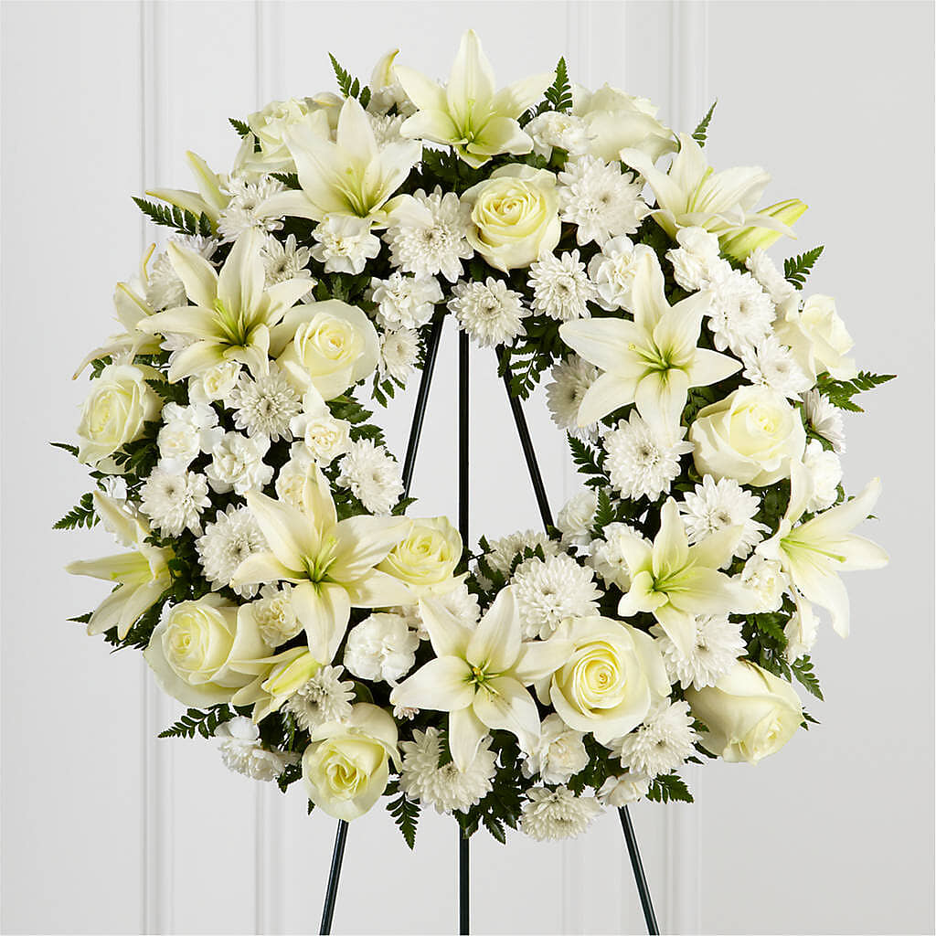 Treasured Tribute Wreath – BRICK HOUSE FLORIST & GIFTS, Staunton IL