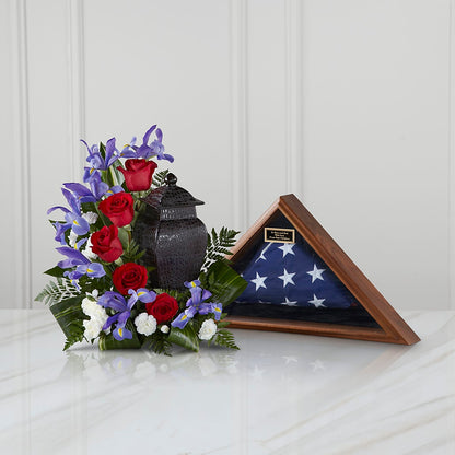 Patriotic Tribute Arrangement – BRICK HOUSE FLORIST & GIFTS, Staunton IL