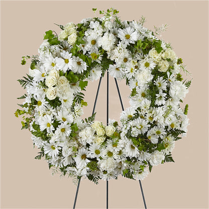 Faithful Wishes Wreath – BRICK HOUSE FLORIST & GIFTS, Staunton IL