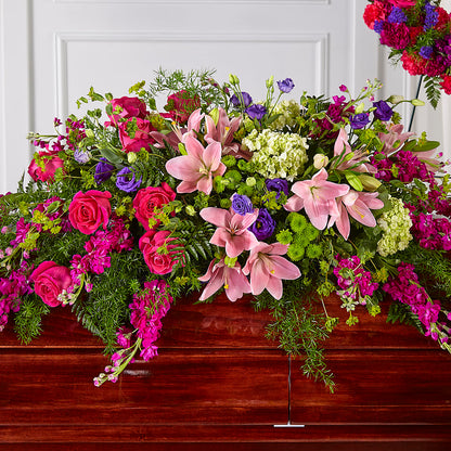 Radiant Tribute Casket Spray – BRICK HOUSE FLORIST & GIFTS, Staunton IL