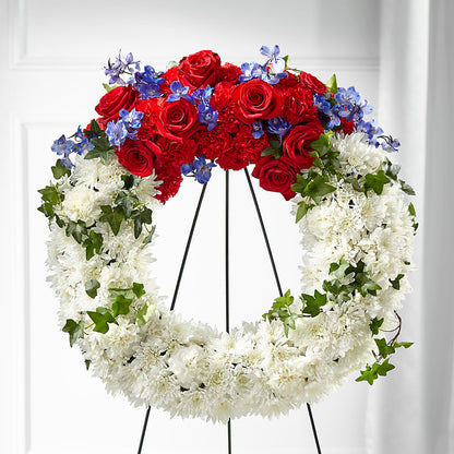 Patriotic Passion Wreath – BRICK HOUSE FLORIST & GIFTS, Staunton IL