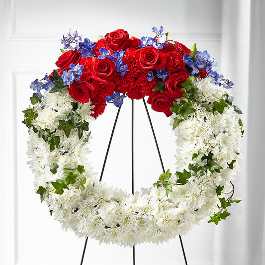 Patriotic Passion Wreath – BRICK HOUSE FLORIST & GIFTS, Staunton IL