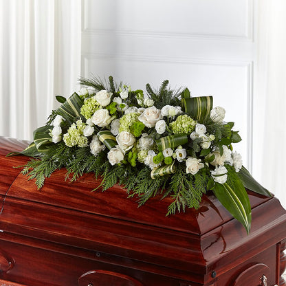 Hopeful Gesture Casket Spray – BRICK HOUSE FLORIST & GIFTS, Staunton IL