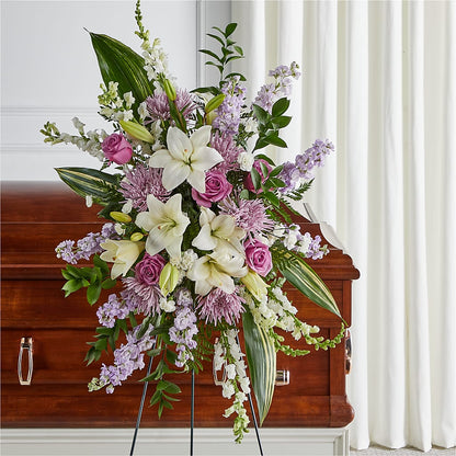 Grateful Hearts Standing Spray – BRICK HOUSE FLORIST & GIFTS, Staunton IL