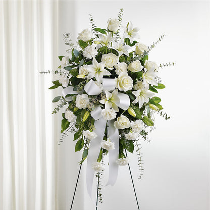 With Care Standing Spray – BRICK HOUSE FLORIST & GIFTS, Staunton IL