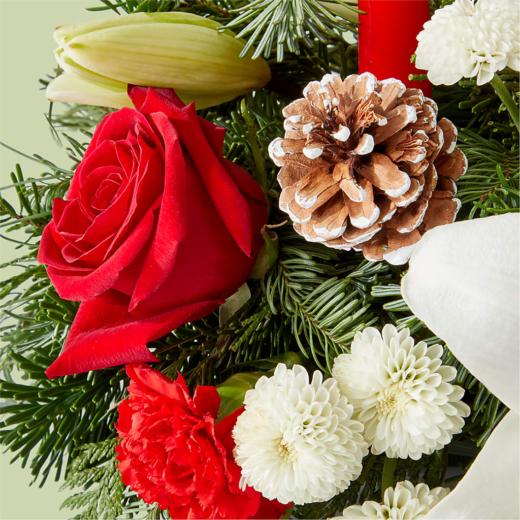Seasonal Festivities Centerpiece – BRICK HOUSE FLORIST & GIFTS, Staunton IL