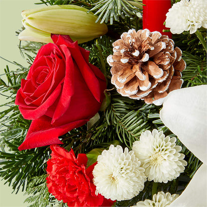 Seasonal Festivities Centerpiece – BRICK HOUSE FLORIST & GIFTS, Staunton IL
