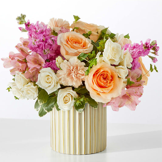 Paradise Bouquet with Ivory Vase – BRICK HOUSE FLORIST & GIFTS, Staunton IL