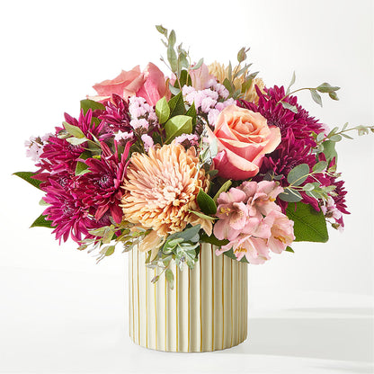 Berry Cobbler Bouquet with Ivory Vase – BRICK HOUSE FLORIST & GIFTS, Staunton IL