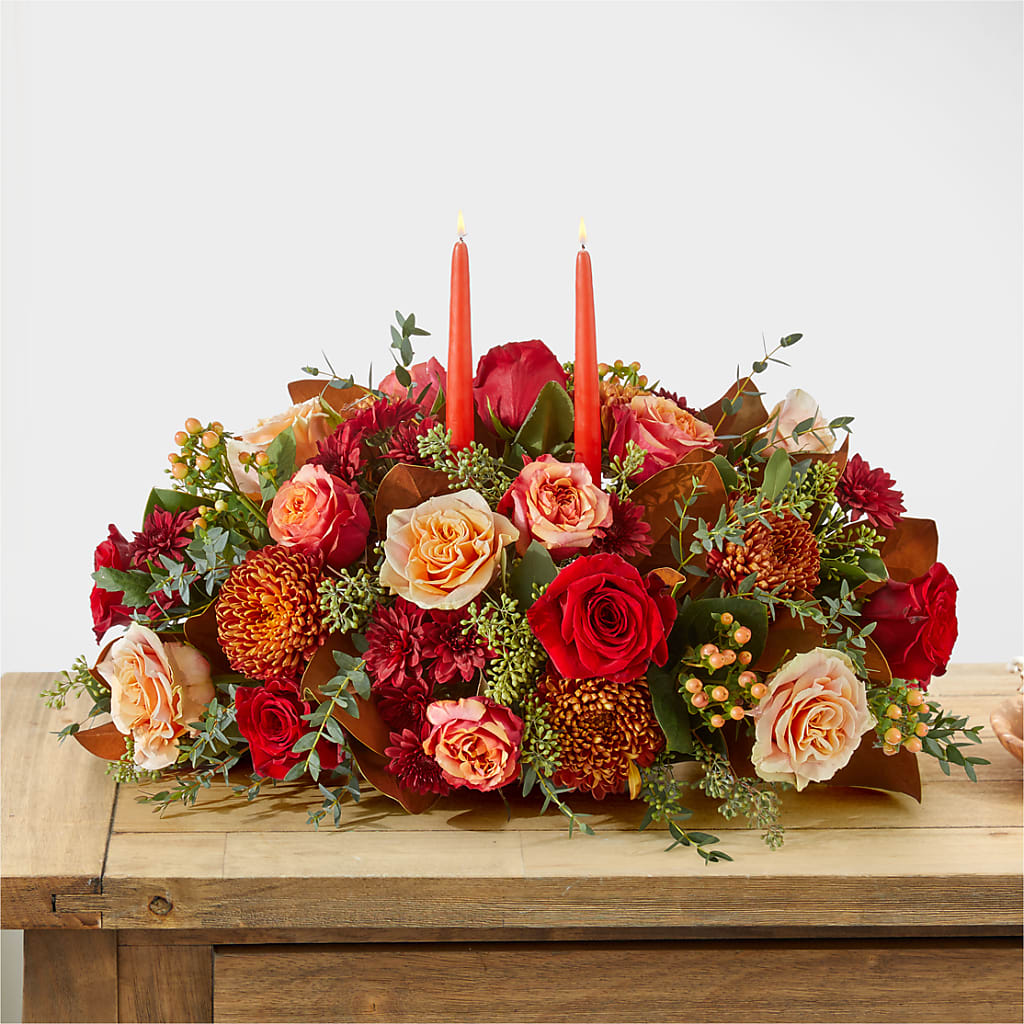 Gather Near Centerpiece – BRICK HOUSE FLORIST & GIFTS, Staunton IL