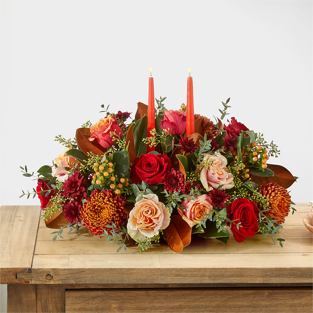 Gather Near Centerpiece – BRICK HOUSE FLORIST & GIFTS, Staunton IL