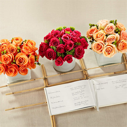 Dawn Rose Centerpiece – BRICK HOUSE FLORIST & GIFTS, Staunton IL