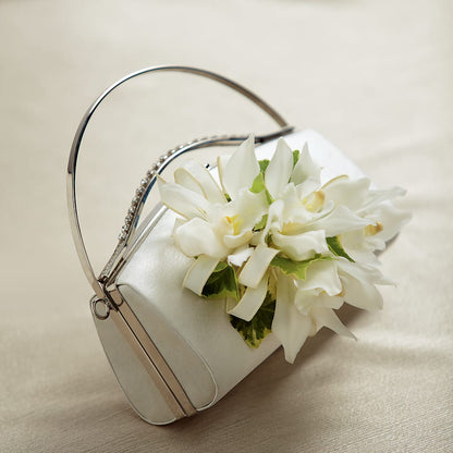 White Purse Decor – BRICK HOUSE FLORIST & GIFTS, Staunton IL